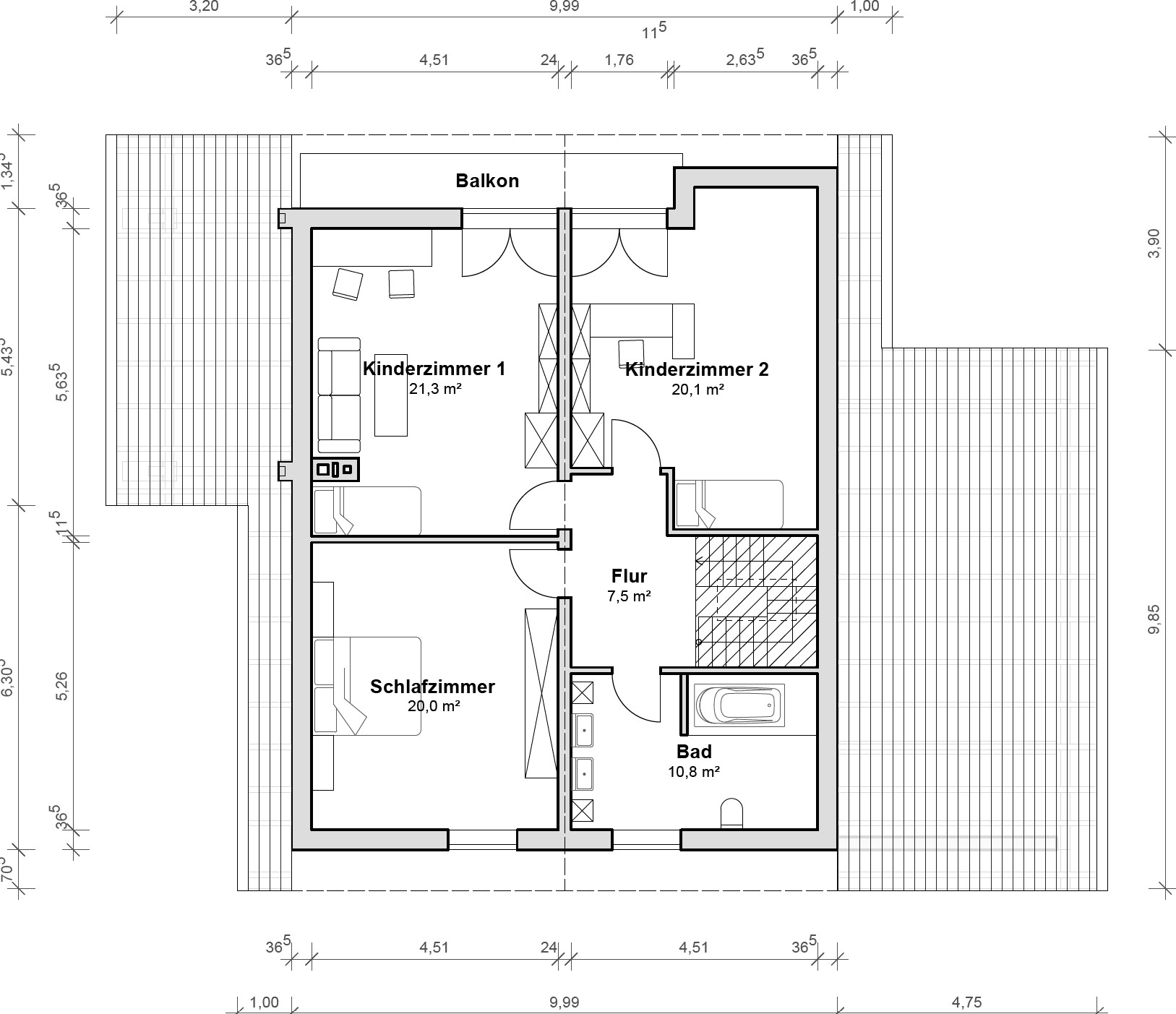 Grundriss-Obergeschoss
