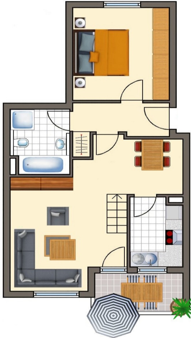 Grundriss-Wohnung