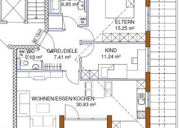 Grundriss-Penthouse